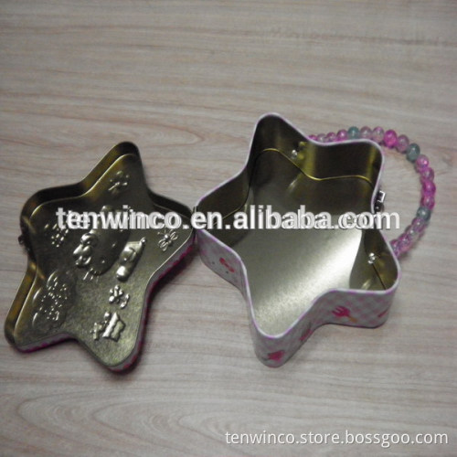 Star Shaped Candy Tin Box Irregular Tin Can